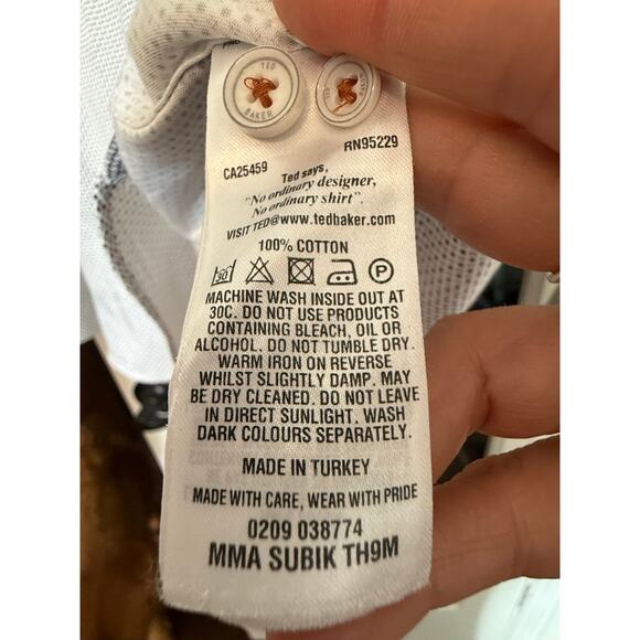 Ted Baker London Men’s Subik Slim Fit Sport Shirt  size 5 (XL) - Picture 10 of 14